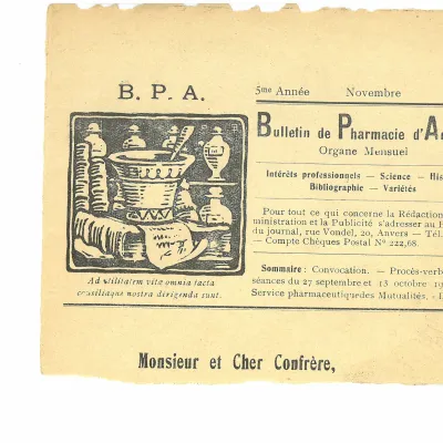 1927 bulletin-de-pharmacie-danvers